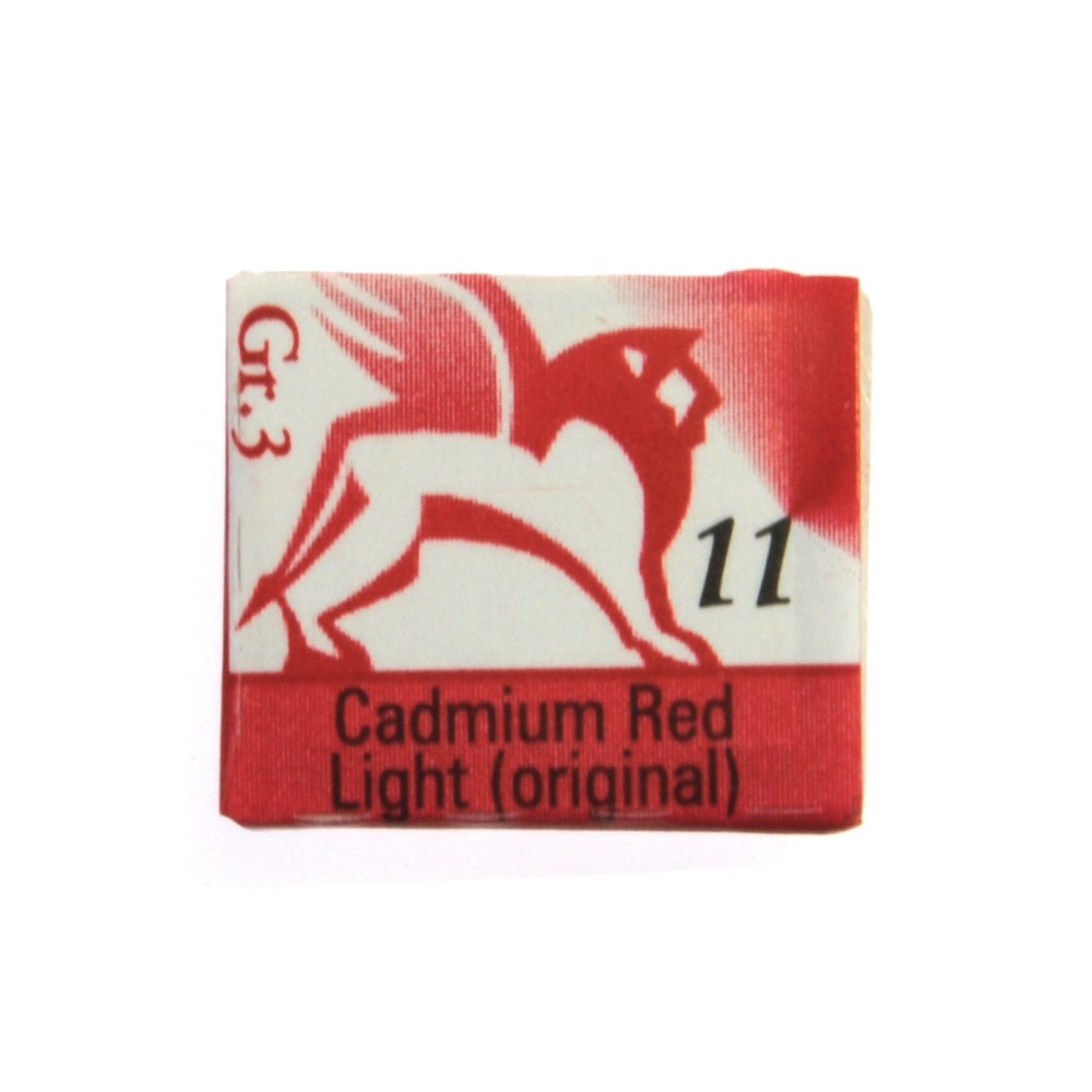 Watercolors in half pans - Renesans - 11, cadmium red light, 1,5 ml