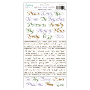 Set of paper stickers 15,2 x 20,3 cm - Mintay - Home Sweet Home
