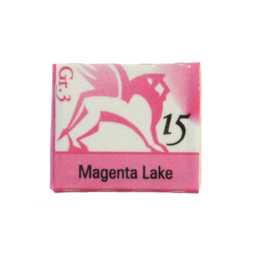 Akwarele w półkostkach - Renesans - 15, magenta lake, 1,5 ml