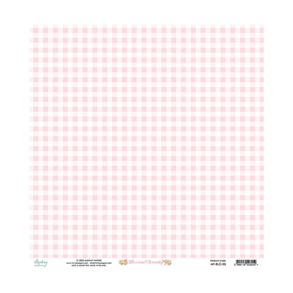 Scrapbooking paper 30,5 x 30,5 cm - Mintay - Blossom Serenity 05