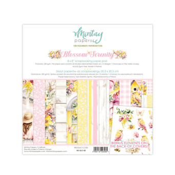 Set of scrapbooking papers 15,2 x 15,2 cm - Mintay - Blossom Serenity