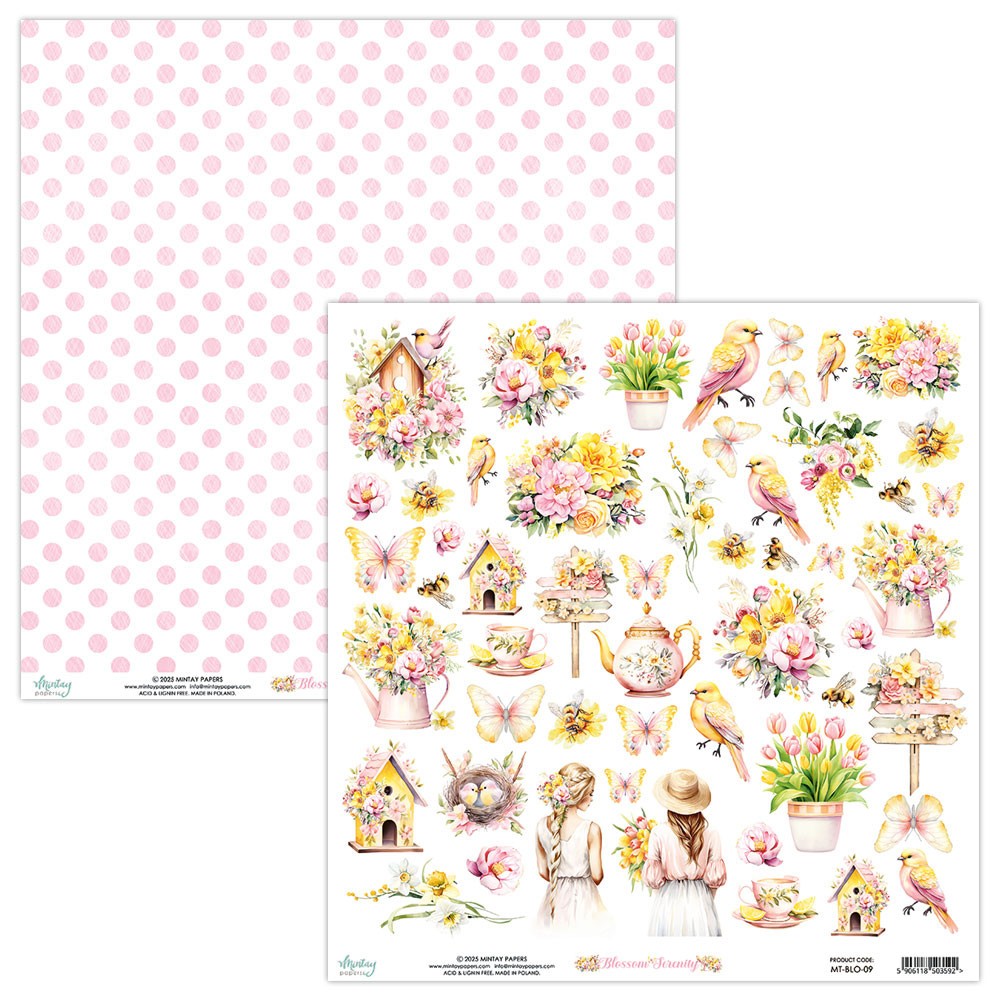 Elements for cutting 30,5 x 30,5 cm - Mintay - Blossom Serenity