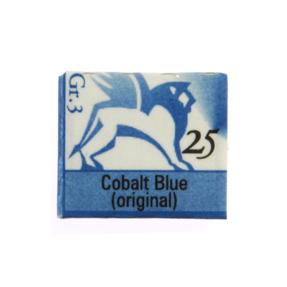 Watercolors in half pans - Renesans - 25, cobalt blue, 1,5 ml