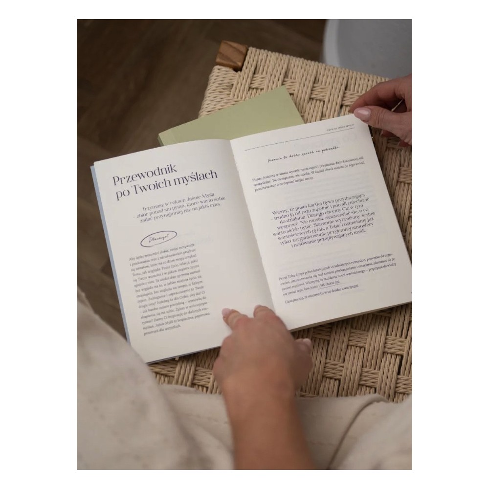Jaśnie Myśli - Diary with questions to yourself - green