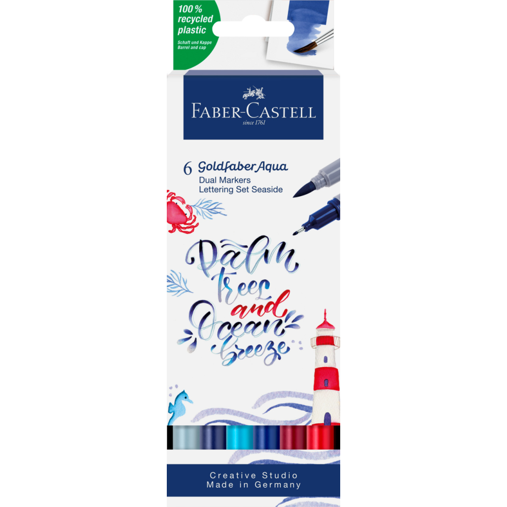 Zestaw do letteringu Goldfaber Aqua Seaside - Faber-Castell - 6 szt.