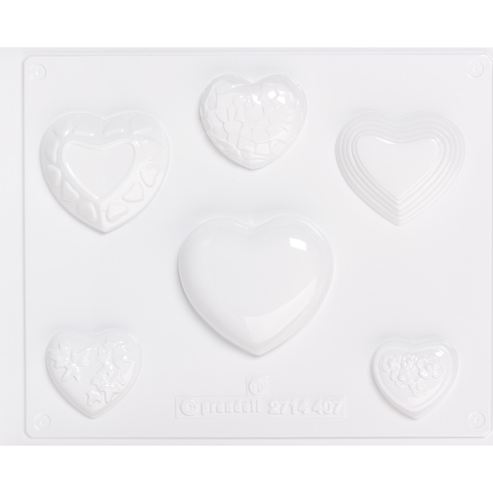 Set of molds for plaster casting - Knorr Prandell - Hearts, 6 pcs.