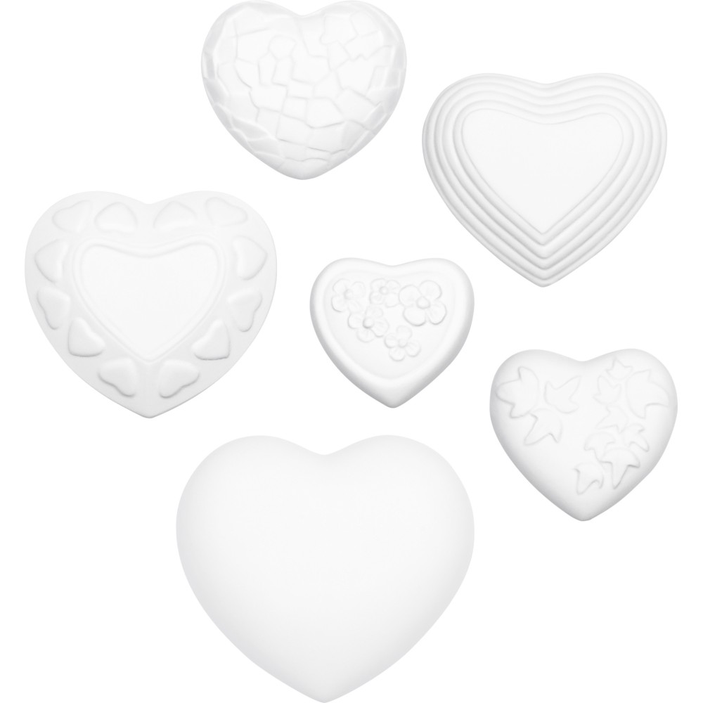 Set of molds for plaster casting - Knorr Prandell - Hearts, 6 pcs.