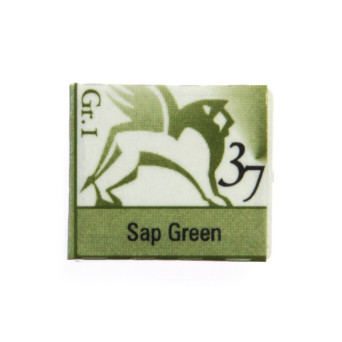 Watercolors in half pans - Renesans - 37, sap green, 1,5 ml