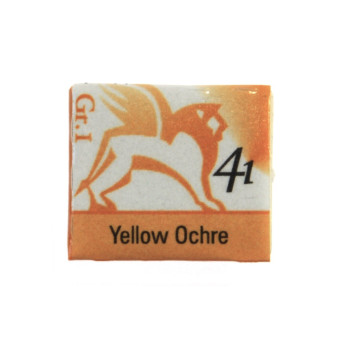 Watercolors in half pans - Renesans - 41, yellow ochre, 1,5 ml
