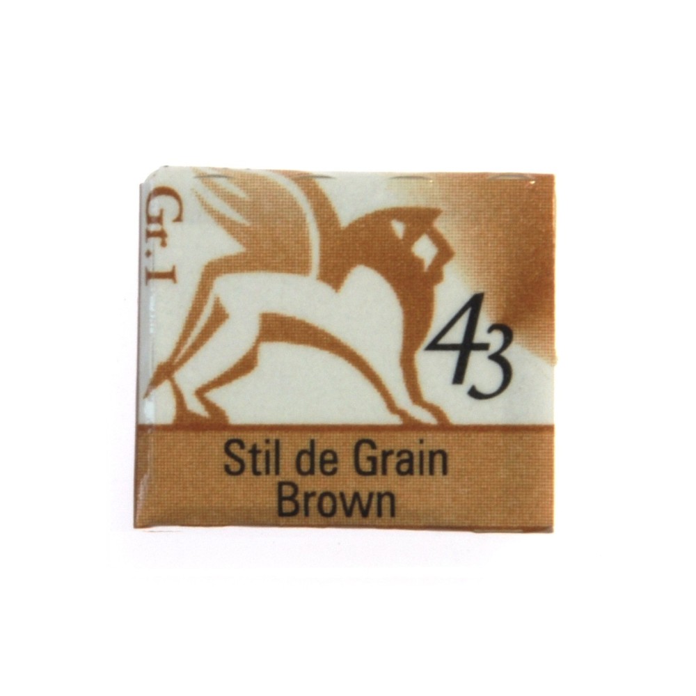 Watercolors in half pans - Renesans - 43, stil de grain brown, 1,5 ml