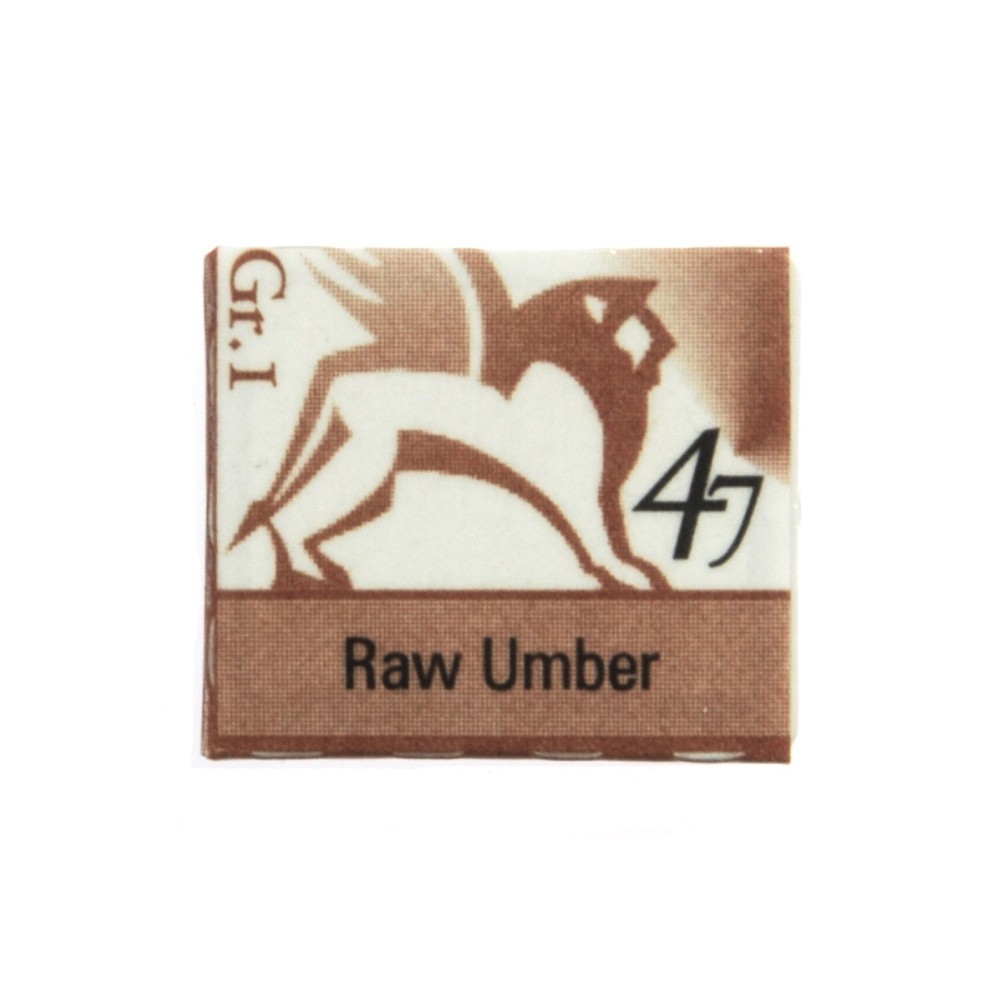 Watercolors in half pans - Renesans - 47, raw umber, 1,5 ml