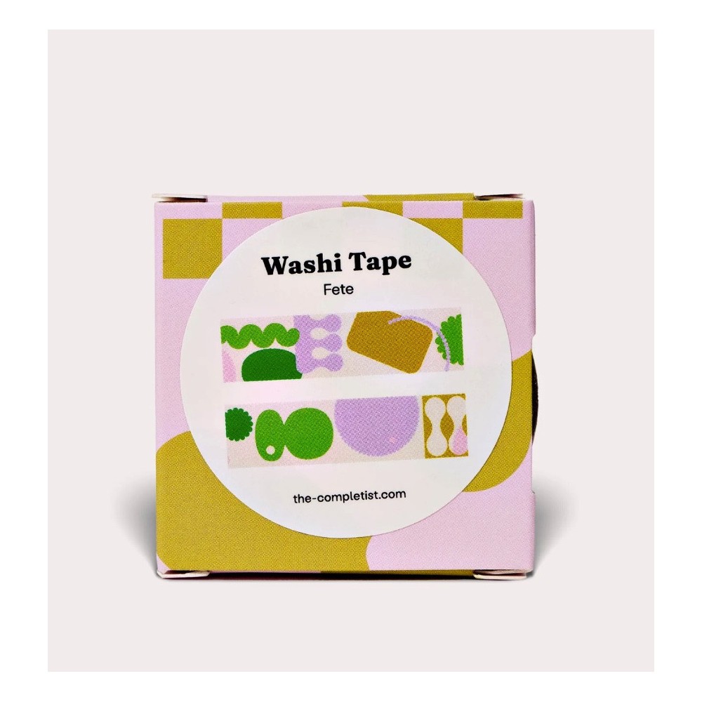 Taśma papierowa washi Fete - The Completist. - 15 mm x 10 m