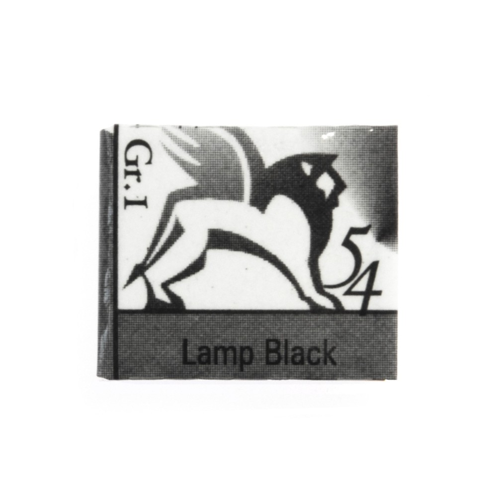 Watercolors in half pans - Renesans - 54, lamp black, 1,5 ml