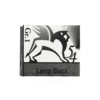 Watercolors in half pans - Renesans - 54, lamp black, 1,5 ml