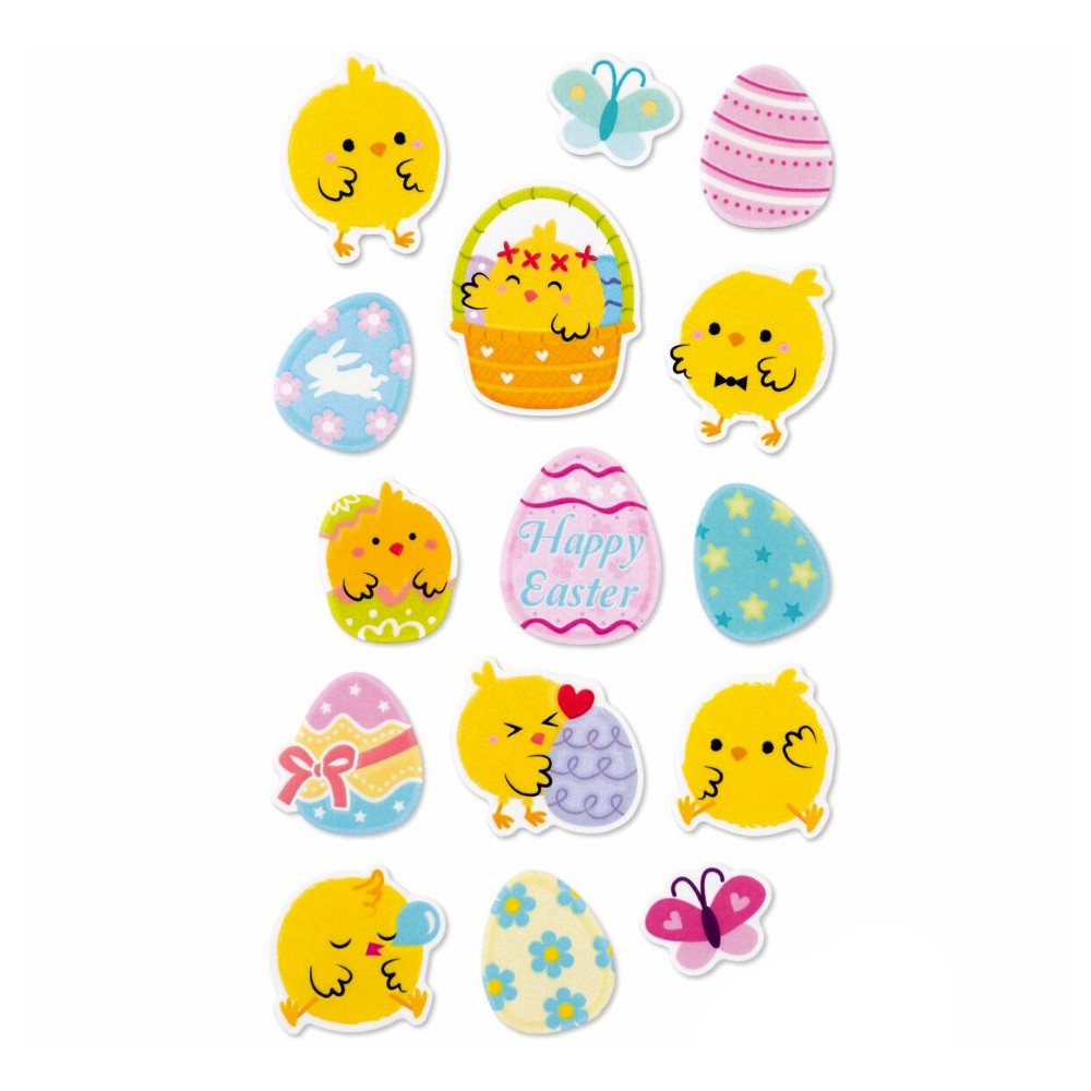 Foam stickers Chickens - DpCraft - 15 pcs.