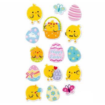 Foam stickers Chickens - DpCraft - 15 pcs.
