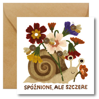 Greeting card - Hi Little - Spóźnione, ale szczere, 14,5 x 14,5 cm