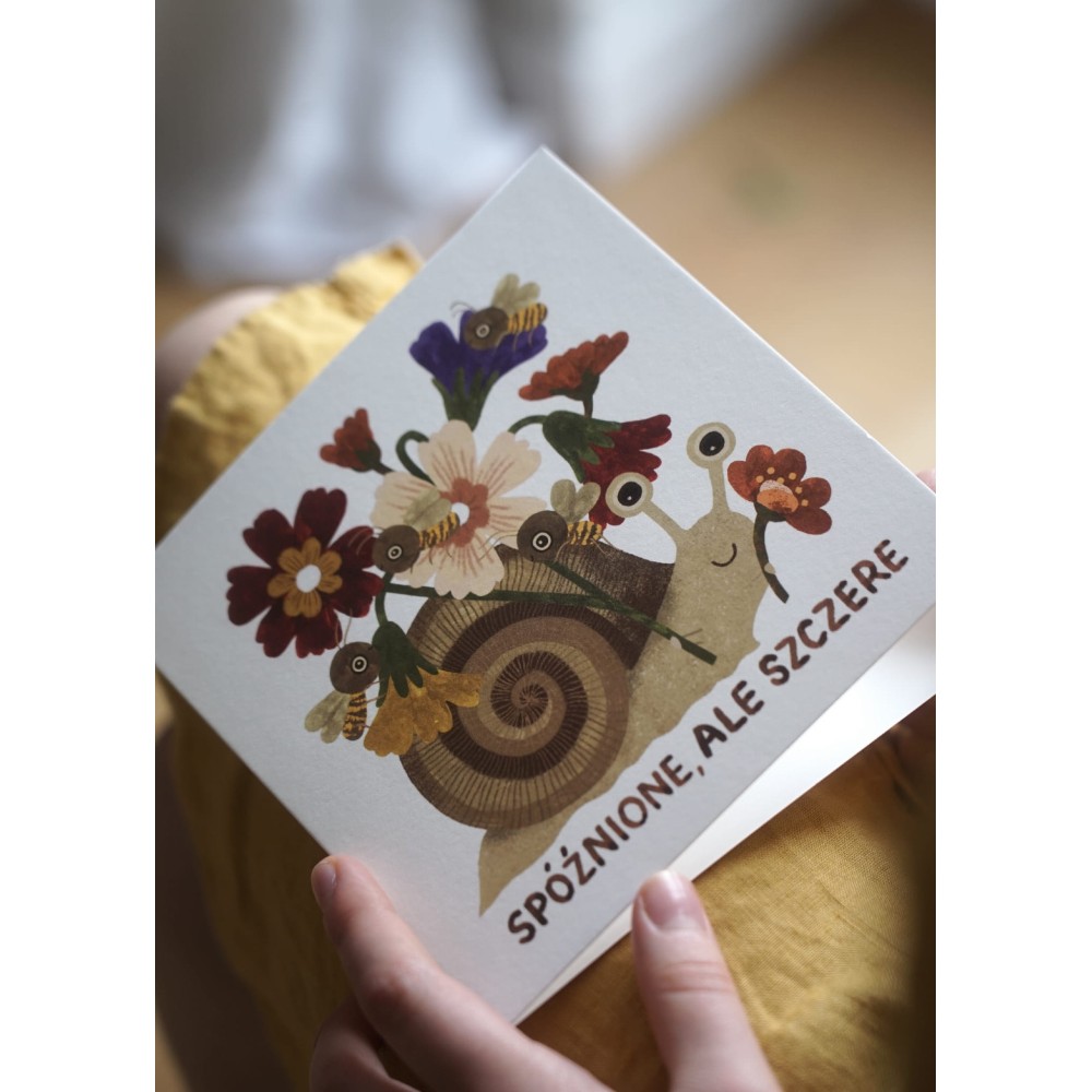 Greeting card - Hi Little - Spóźnione, ale szczere, 14,5 x 14,5 cm