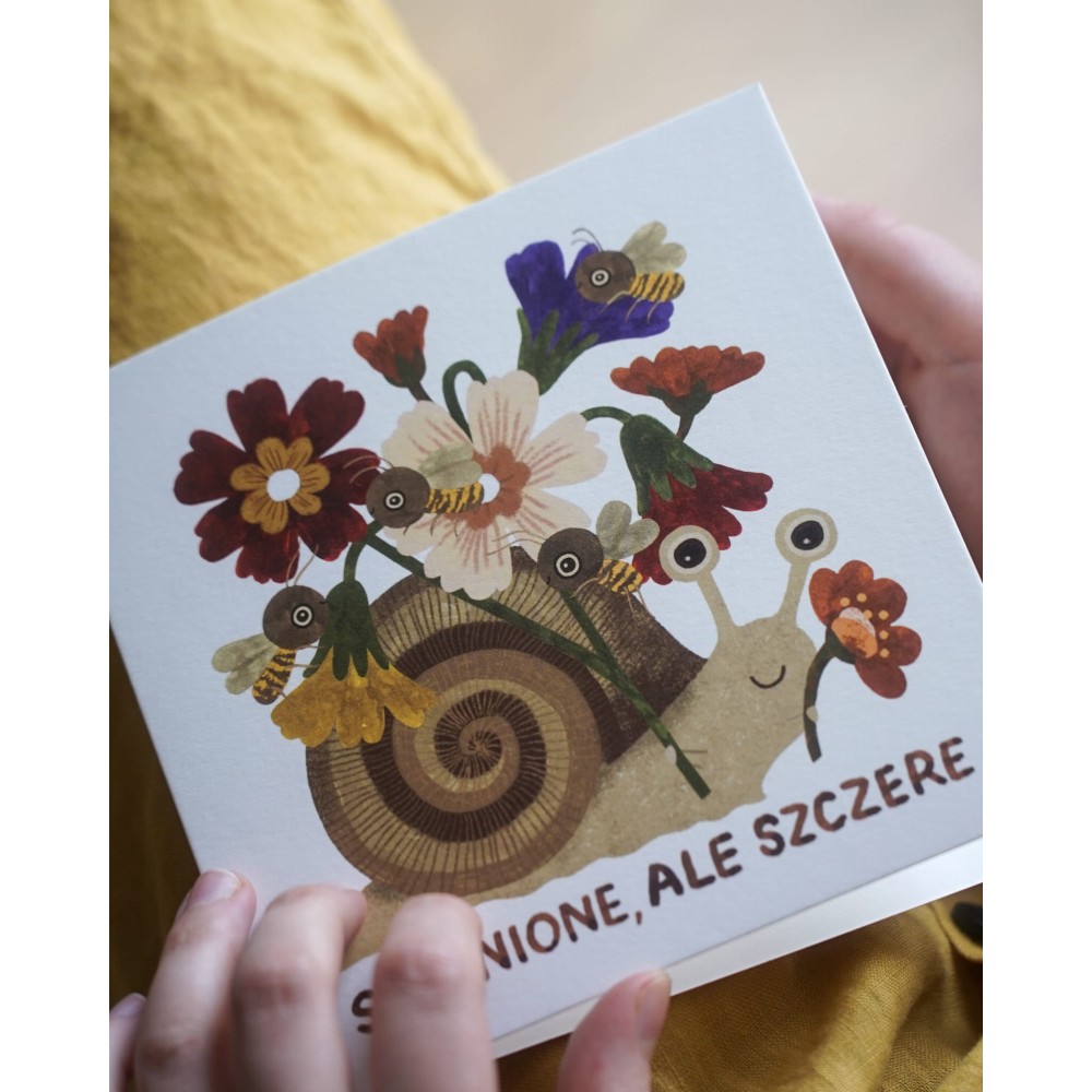Greeting card - Hi Little - Spóźnione, ale szczere, 14,5 x 14,5 cm