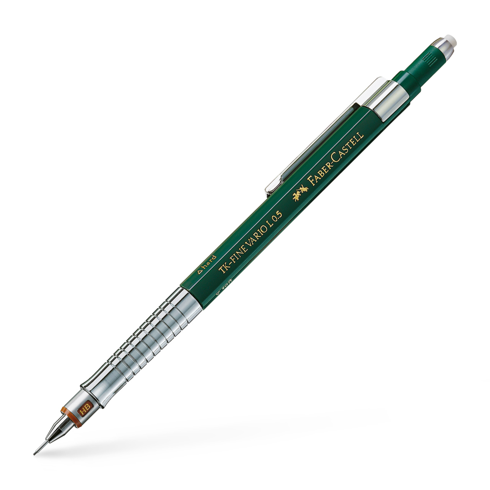 Mechanical pencil TK-Fine Vario L - Faber-Castell - Green, 0,5 mm, HB