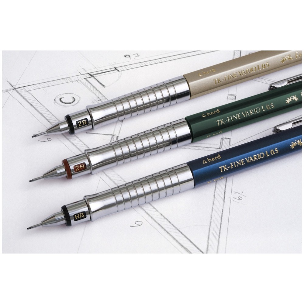 Ołówek automatyczny TK-Fine Vario L - Faber-Castell - Green, 0,35 mm, HB