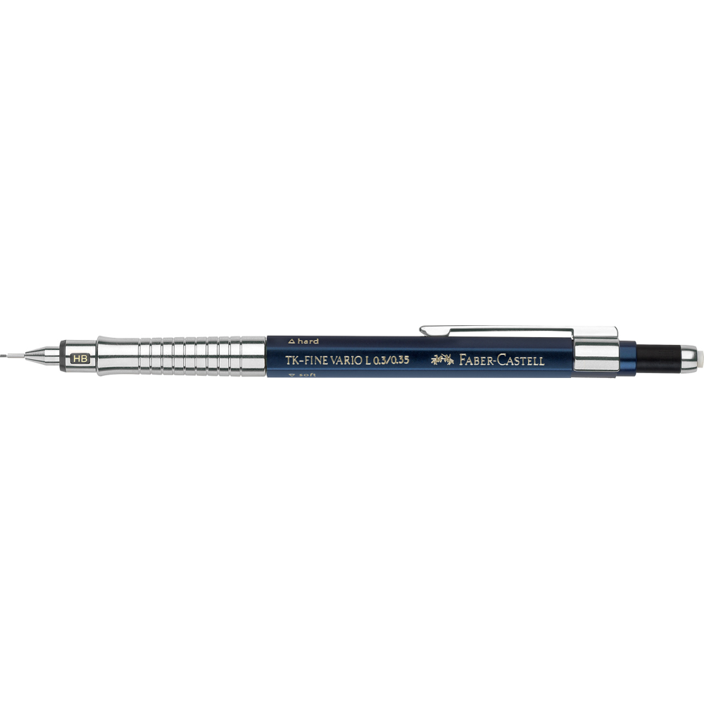 Mechanical pencil TK-Fine Vario L - Faber-Castell - Indygo, 0,35 mm, HB