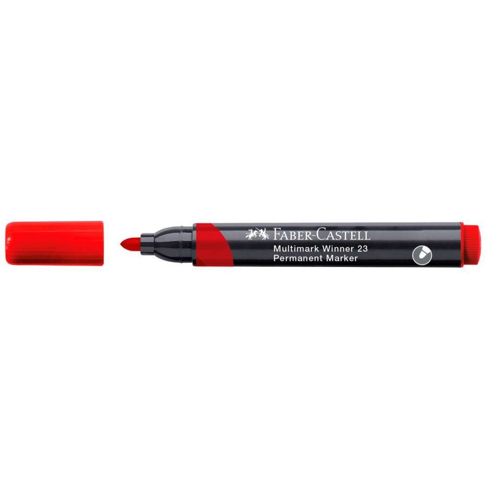 Marker permanentny Multimark Winner 23 - Faber-Castell - czerwony