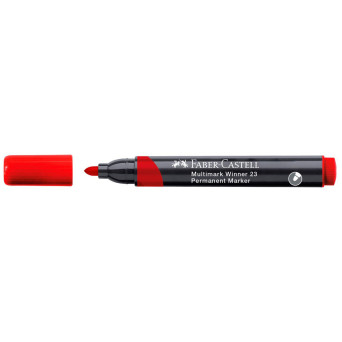 Marker permanentny Multimark Winner 23 - Faber-Castell - czerwony