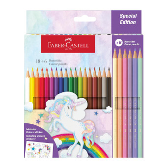 Zestaw kredek ołówkowych Jednorożec - Faber-Castell - 24 kolory