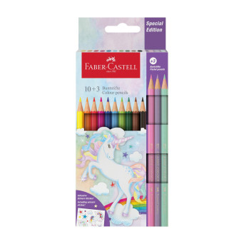 Zestaw kredek ołówkowych Jednorożec - Faber-Castell - 13 kolorów
