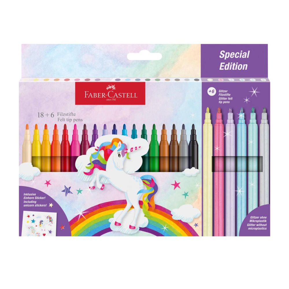 Set of Unicorn felt tip pens - Faber-Castell - 24 colors