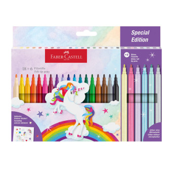 Zestaw flamastrów Jednorożec - Faber-Castell - 24 kolory