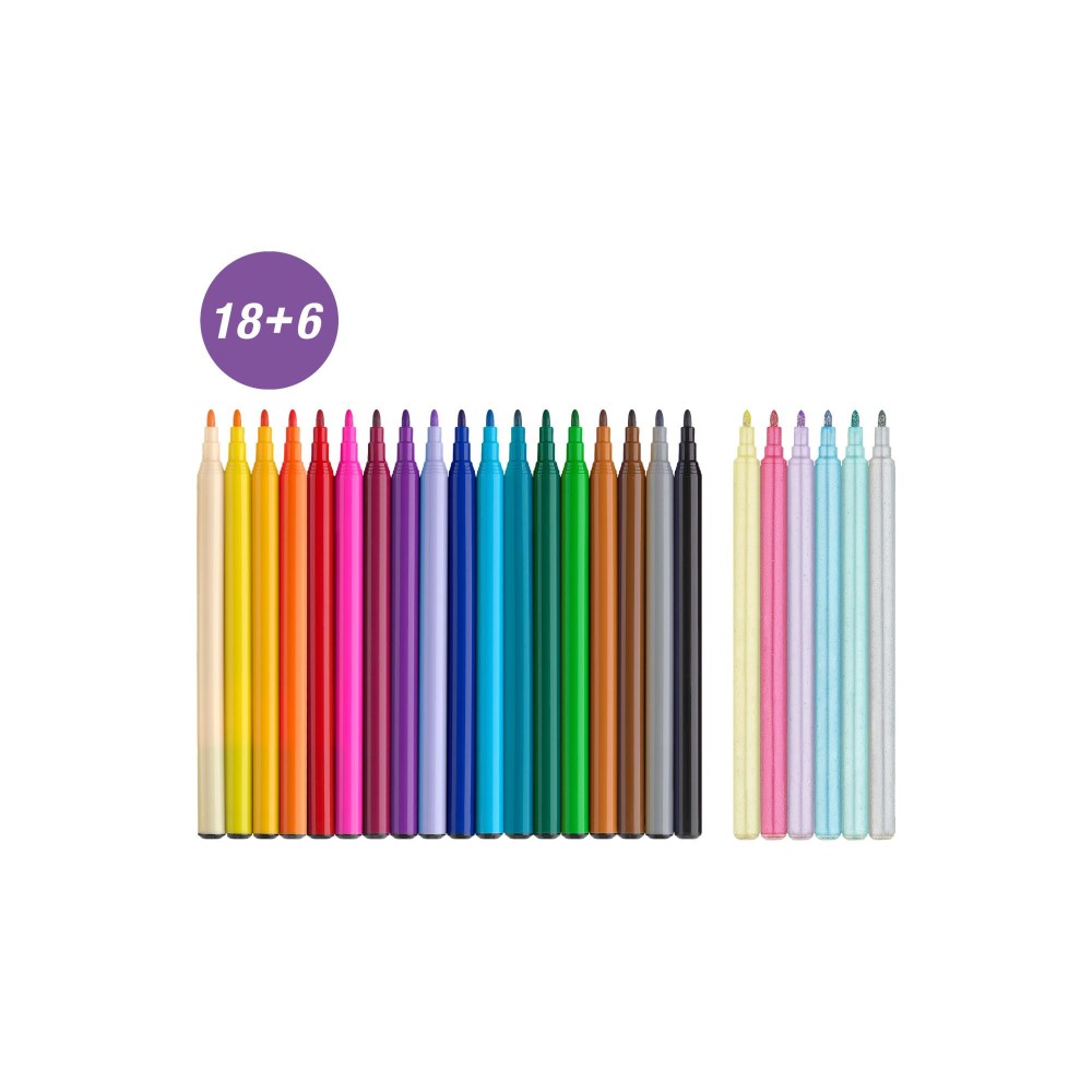 Zestaw flamastrów Jednorożec - Faber-Castell - 24 kolory
