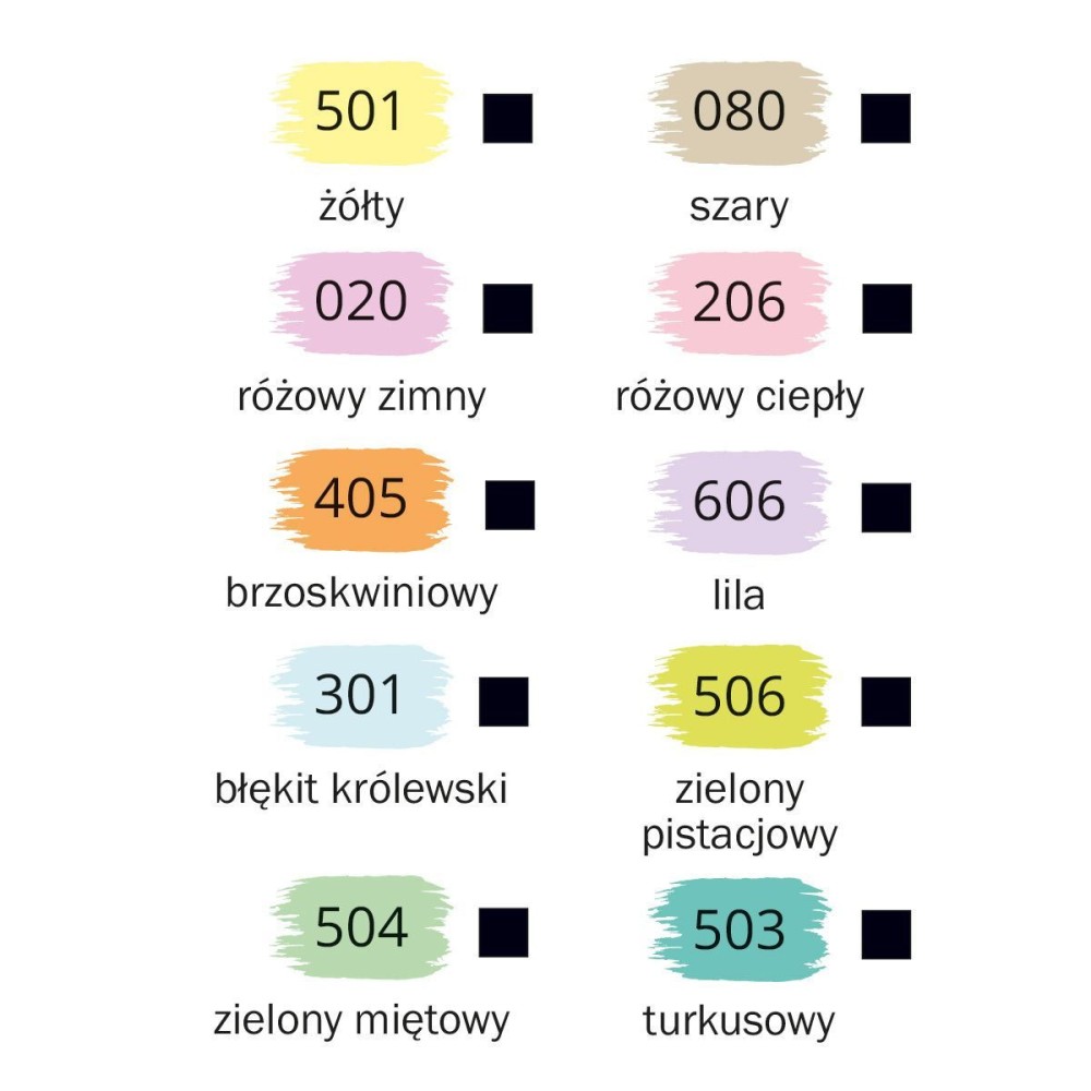 Set of Pastel acrylic paints - Happy Color - 12 x 12 ml