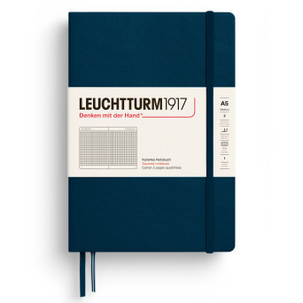 Notatnik w kratkę A5 - Leuchtturm1917 - Deep Sea, twarda okładka