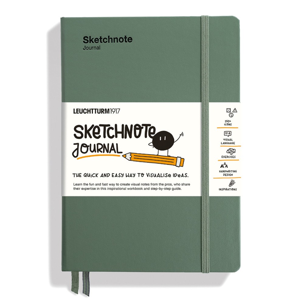 Notatnik Sketchnote Journal A5 - Leuchtturm1917 - Olive, twarda okładka