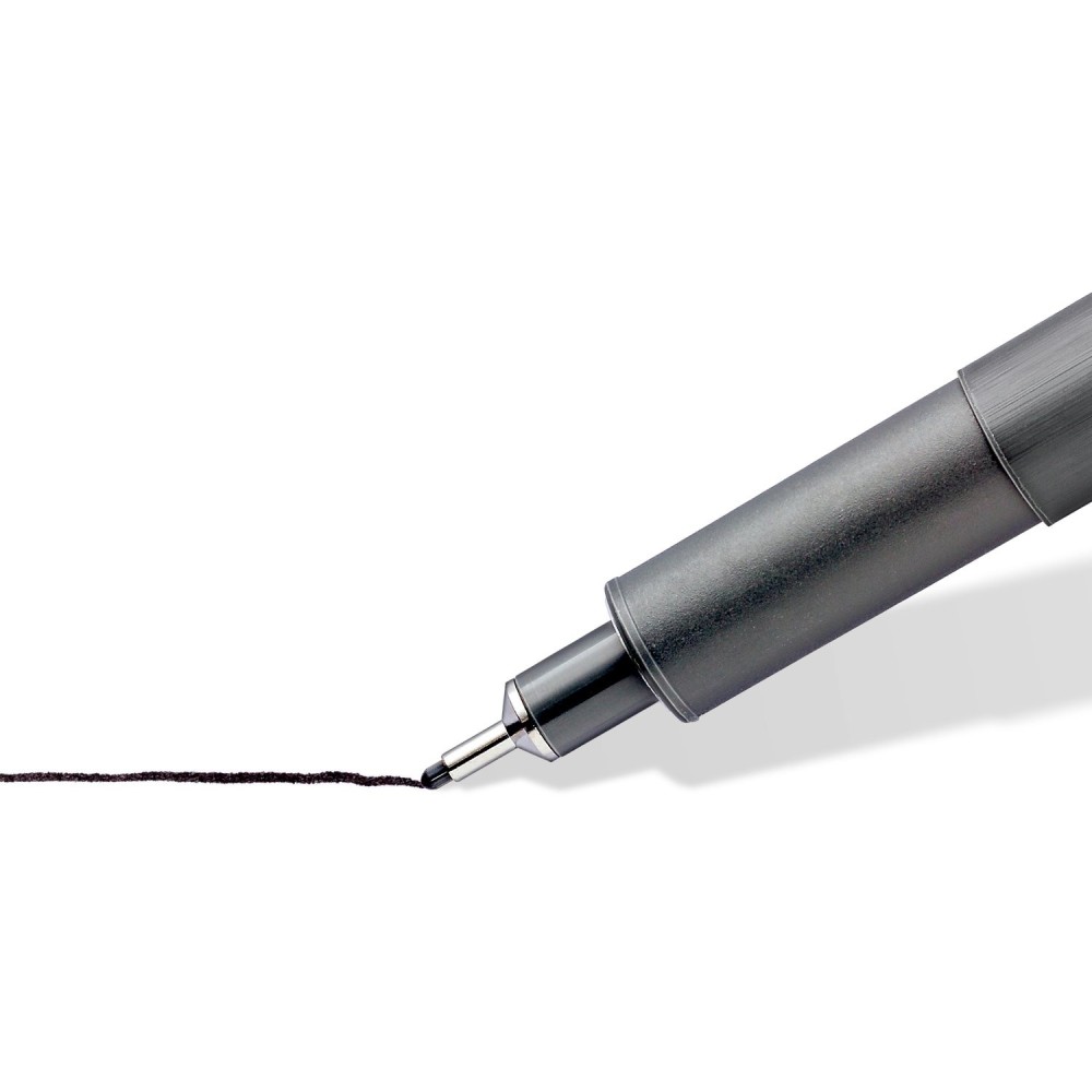 Zestaw cienkopisów Pigment Liner 308 - Staedtler - czarne, 6 szt.