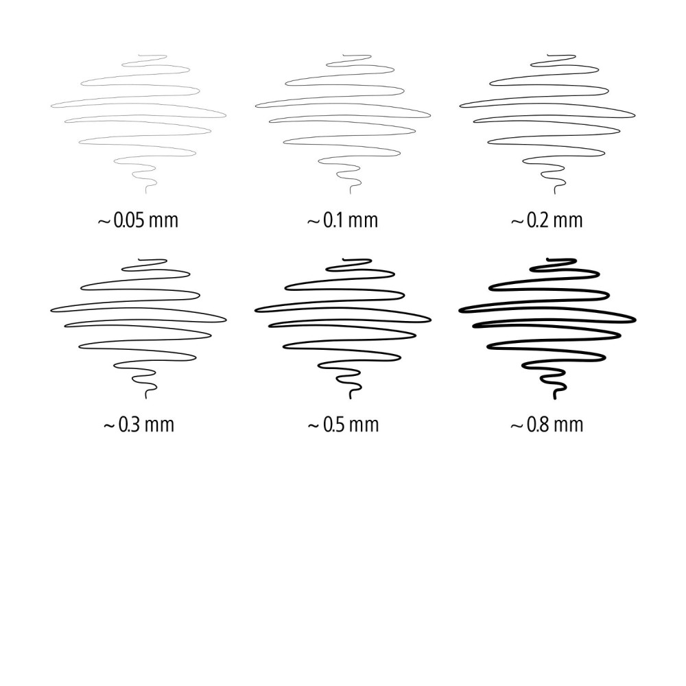 Set of Pigment liners - Staedtler - black, 6 pcs.