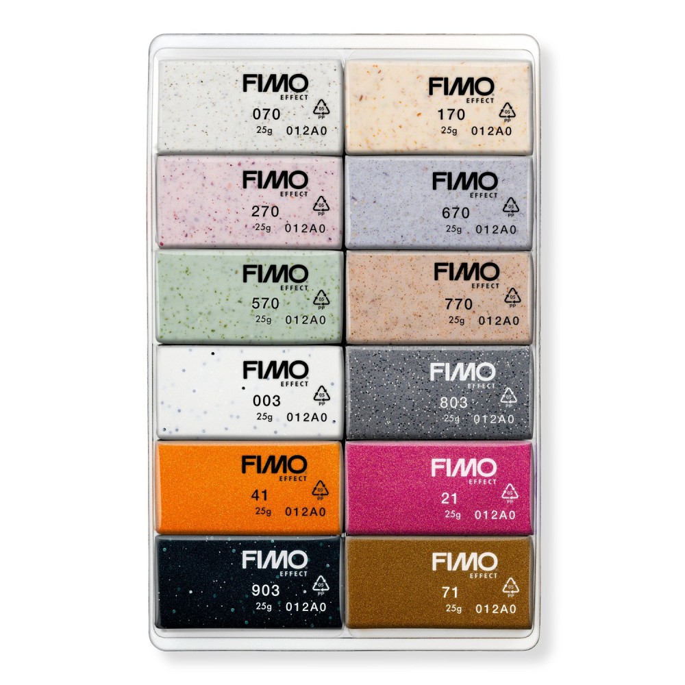 Zestaw masy termoutwardzalnej Fimo Effect Boho - Staedtler - 12 kolorów x 25g