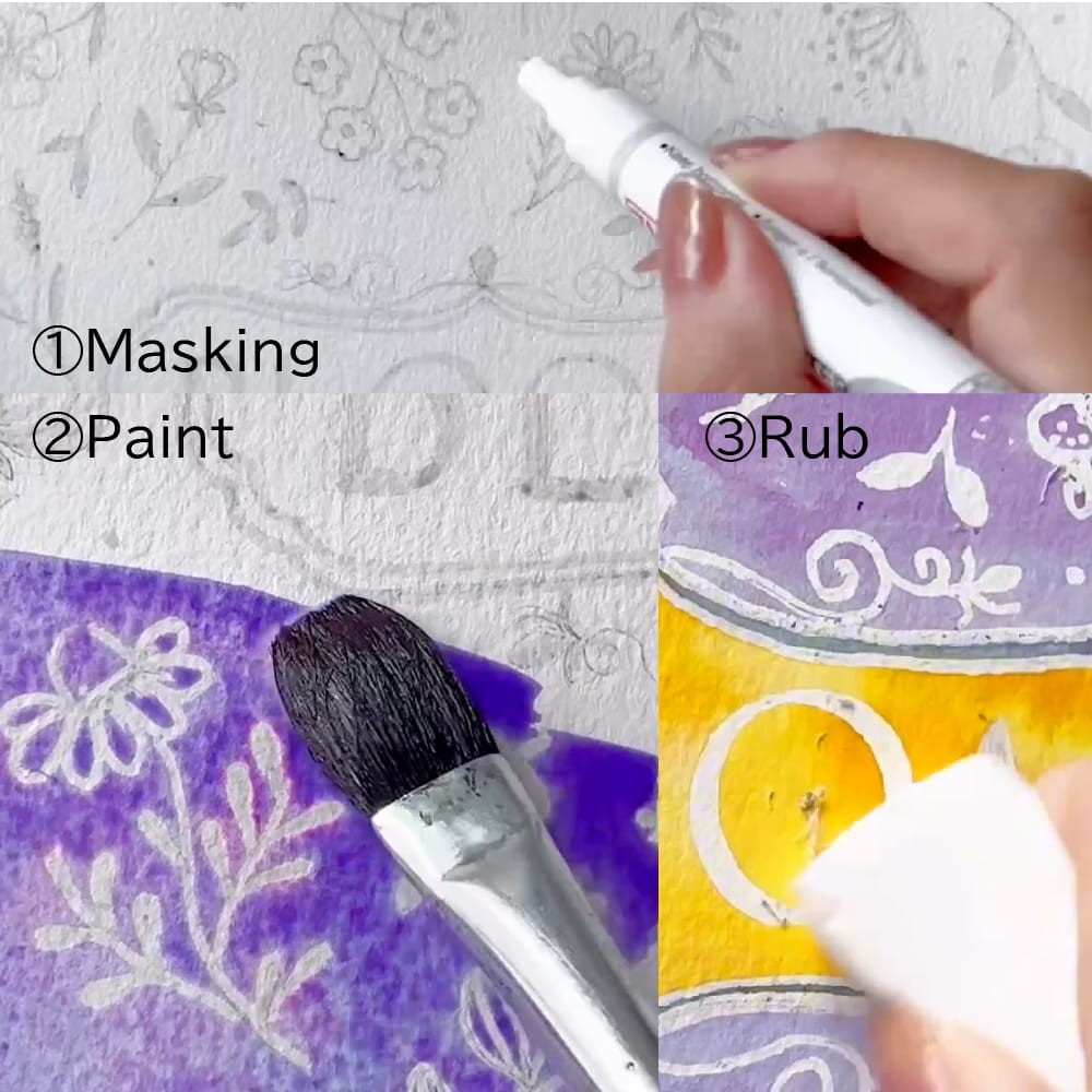 Masking writer for watercolors Calligraphy - Kuretake - 3 mm