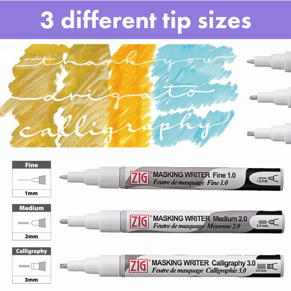 Masking writer for watercolors Calligraphy - Kuretake - 3 mm