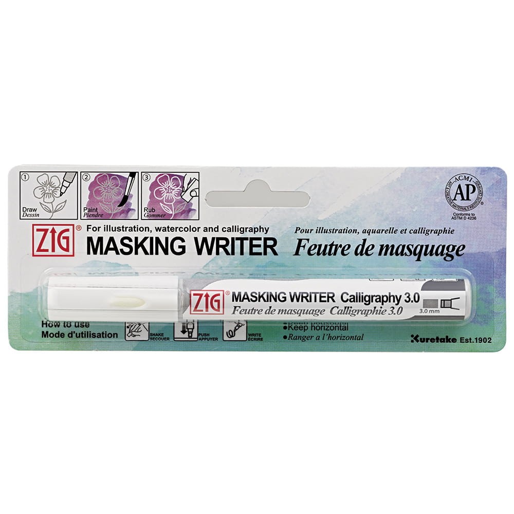 Pisak maskujący do akwareli Masking Writer Calligraphy - Kuretake - 3 mm