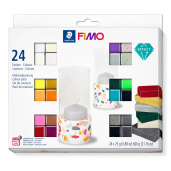 Zestaw masy termoutwardzalnej Fimo Effect - Staedtler - 24 kolory x 25g