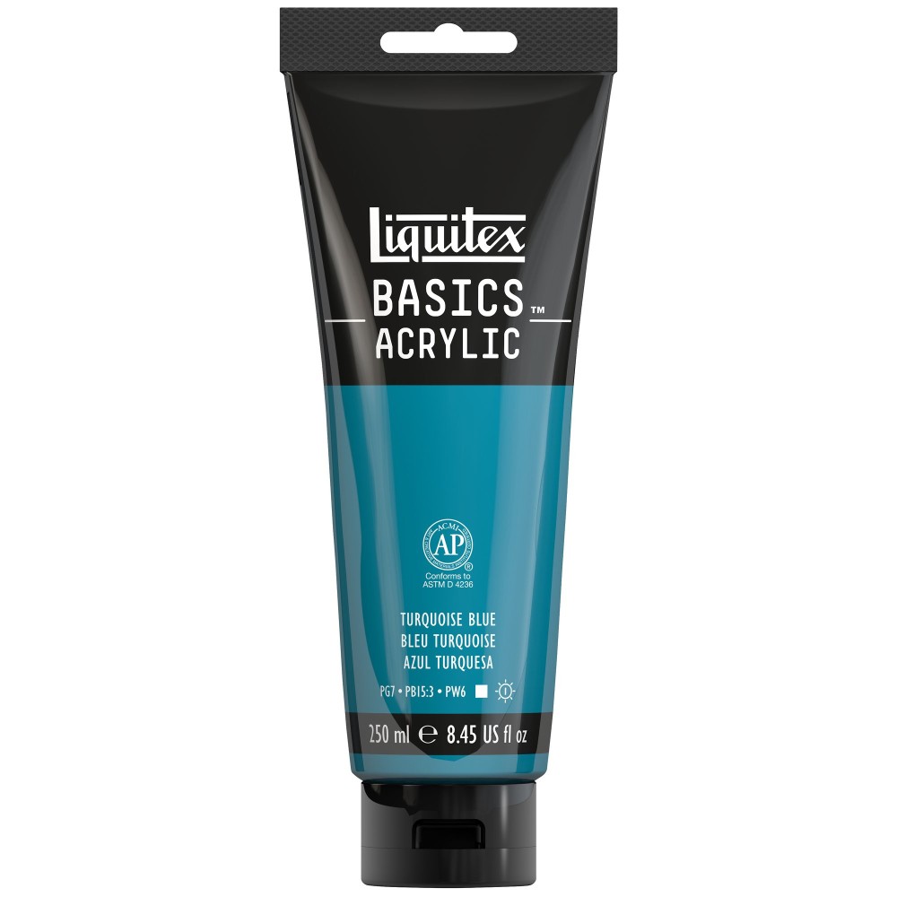 Farba akrylowa Basics Acrylic - Liquitex - Turquoise Blue, 250 ml