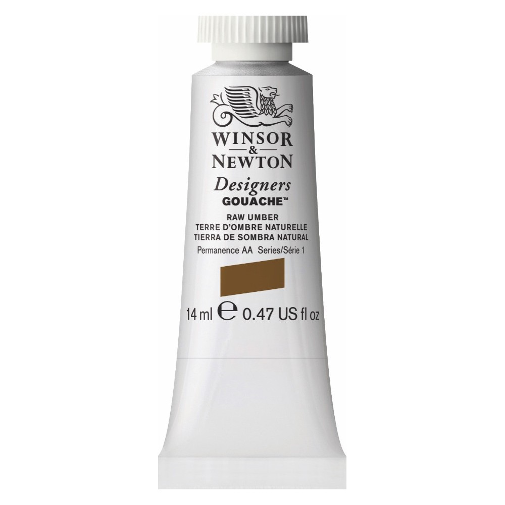 Farba gwasz Designers Gouache - Winsor & Newton - Raw Umber, 14 ml