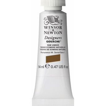 Gouache paint in tube - Winsor & Newton - Raw Umber, 14 ml