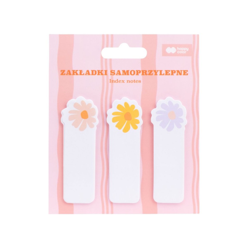 Bloom Flowers adhesive bookmark cards - Happy Color