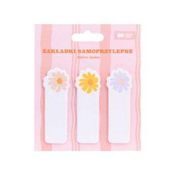 Bloom Flowers adhesive bookmark cards - Happy Color