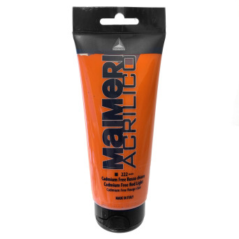 Farba akrylowa Acrilico - Maimeri - 222, Cadmium Free Red Light, 200 ml