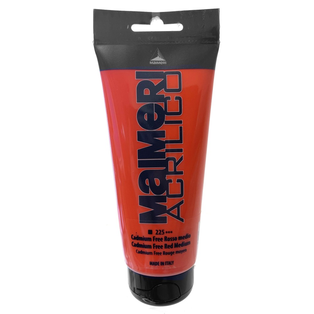 Farba akrylowa Acrilico - Maimeri - 225, Cadmium Free Red Medium, 200 ml